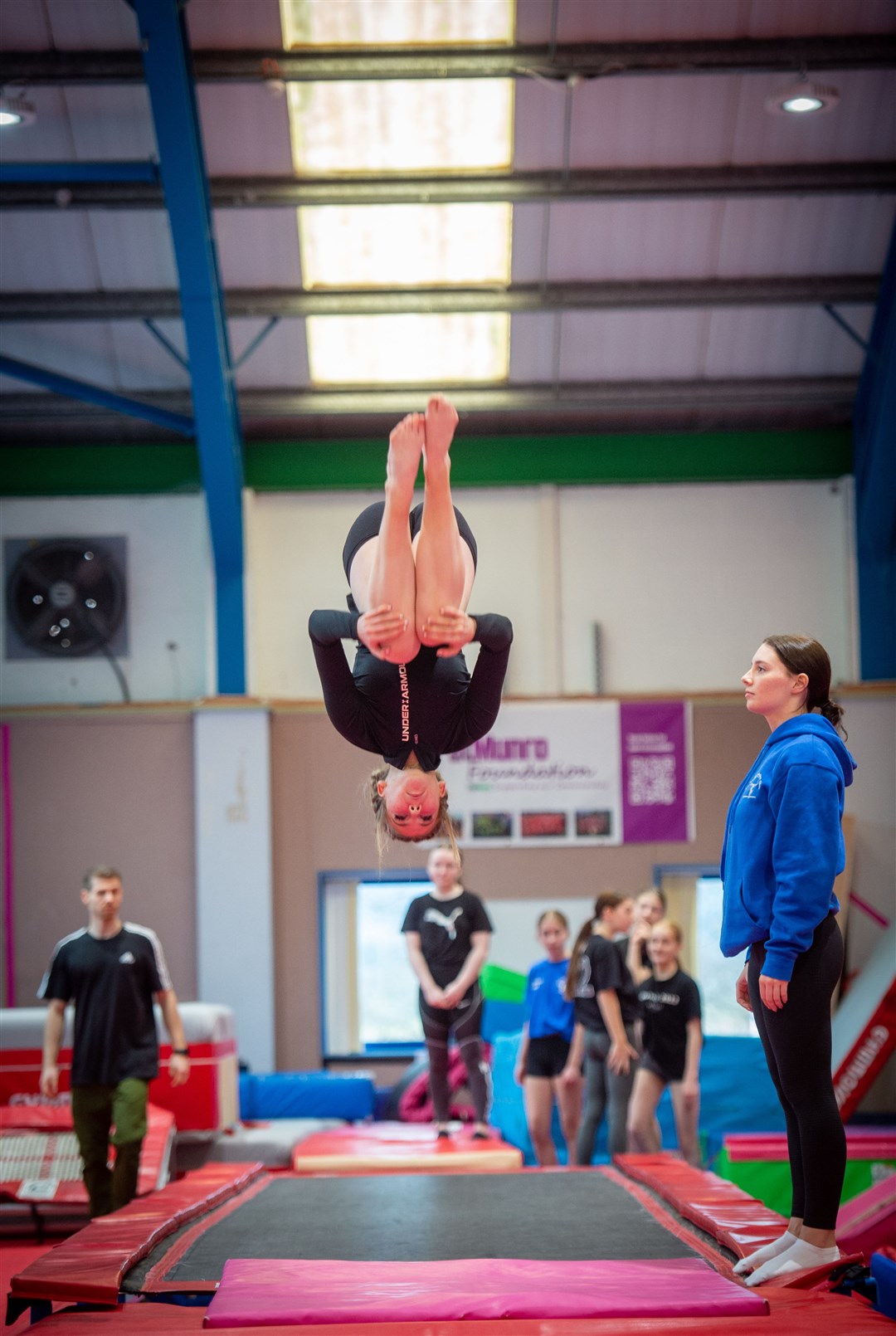 The Fyrish gymnasts do hundreds of drills to get it right. Picture: Callum Mackay.