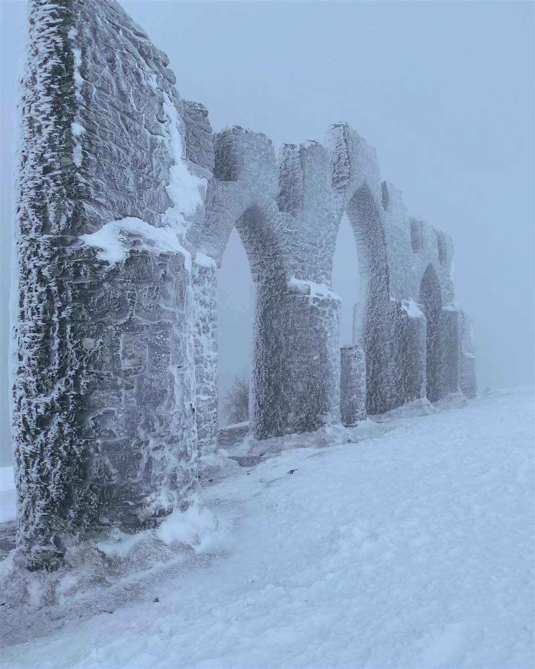 Laura Paterson took this arresting shot of an ice cold Fyrish monument.