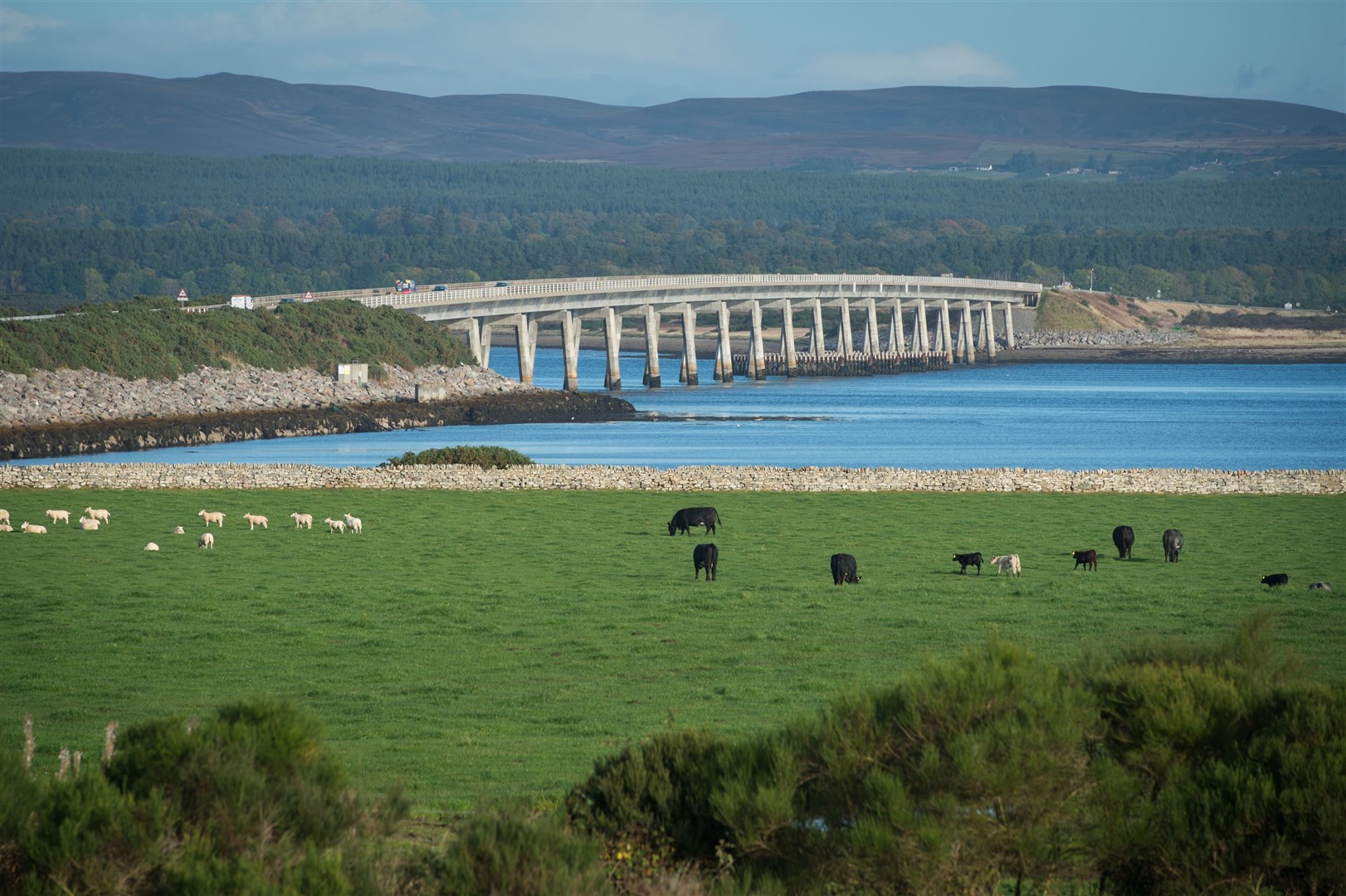 The Dornoch Bridge has been affected by an accident this afternoon.