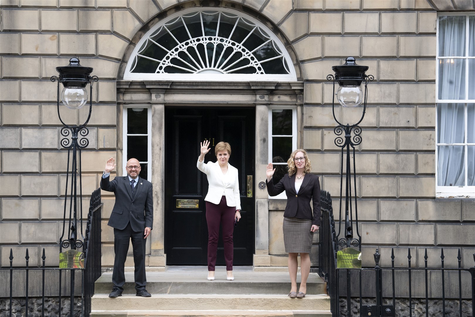The Bute House Agreement was signed in 2021 when Nicola Sturgeon, centre, was first minster, making Green co-leaders Patrick Harvie and Lorna Slater Government ministers (Lesley Maartin/PA)