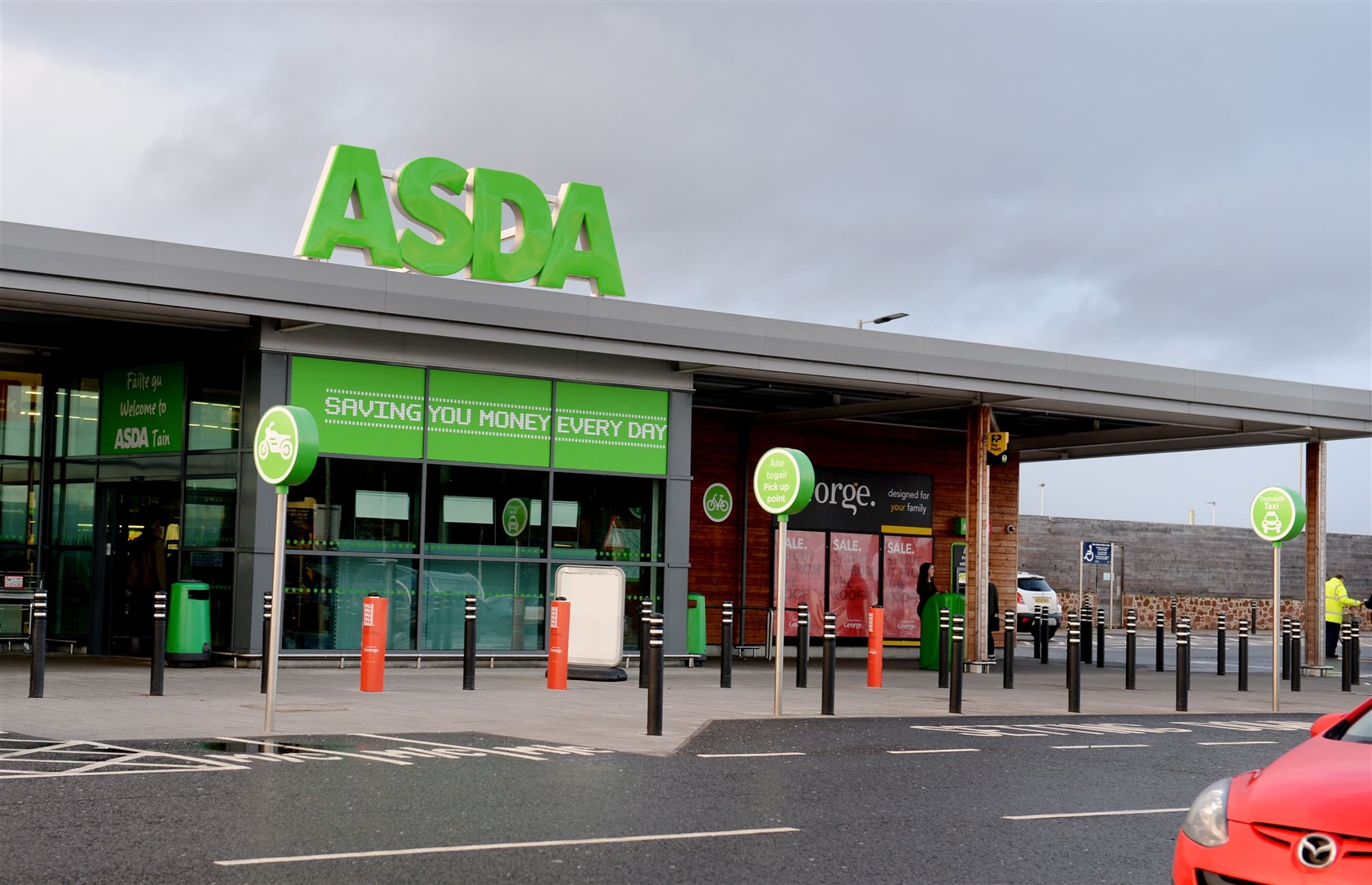 Sanders had attempted to remove security tags from CDs at the Asda store in Tain.