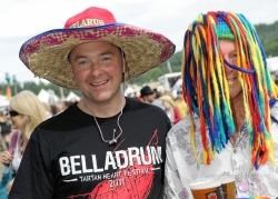 Jamie Macgregor and Peter Macgregor from the Black Isle have fun in the sun at Belladrum