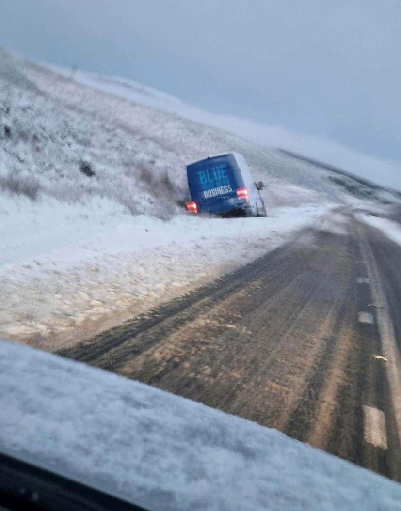 Challenging conditions on the A835 to Ullapool took their toll earlier today.