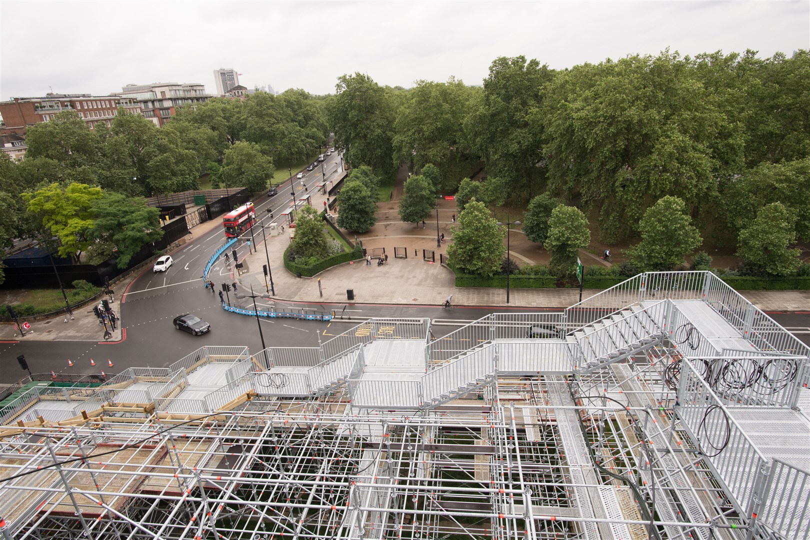 The summit of the 25-metre installation will provide sweeping views of Hyde Park, Mayfair and Marylebone (Stefan Rousseau/PA)