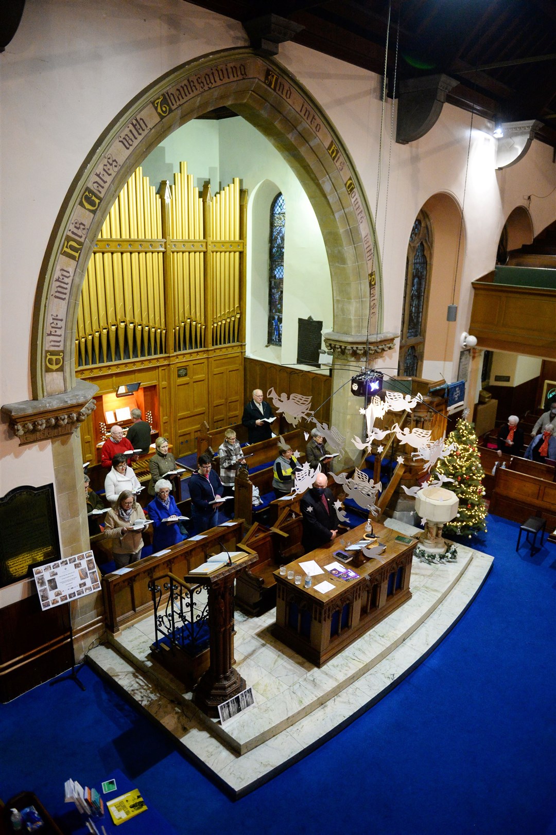 A carol service before the Old High Church closed.