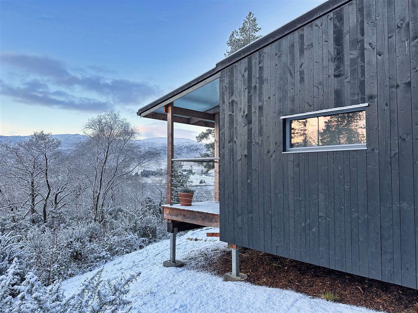 The cabins aim to be as sustainable as possible.