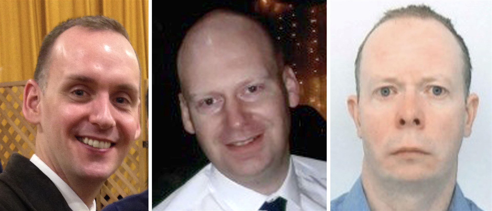 Joe Ritchie-Bennett, James Furlong and David Wails, the three victims of the Reading terror attack (Family Handout/PA)