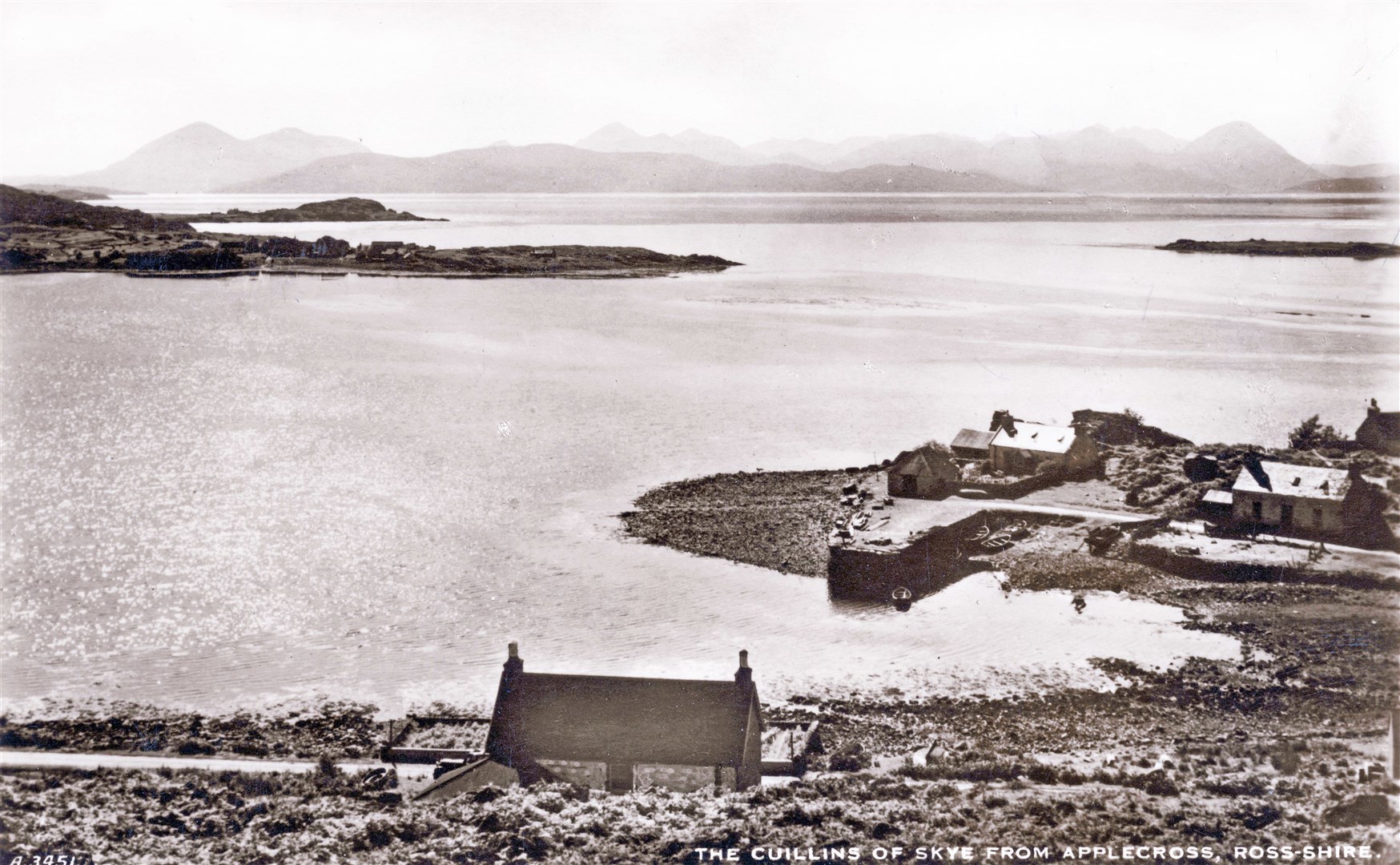 Applecross looking across to the Cuillins on Skye. Picture: Am Baile and High Life Highland Libraries.