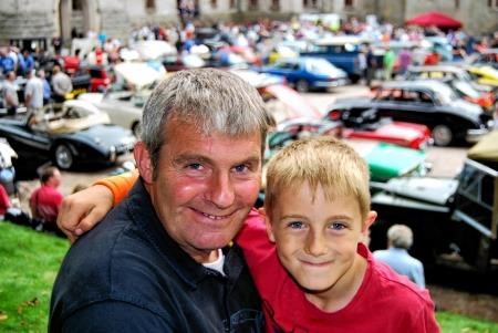 Gary and his son Ross at a classic car rally
