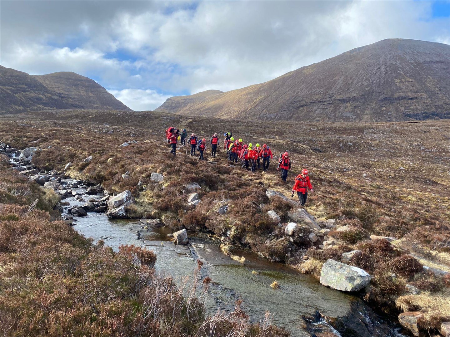 Rescuers were tasked to help three lost and injured walkers on Quinag. Picture: Assynt Mountain Rescue Team