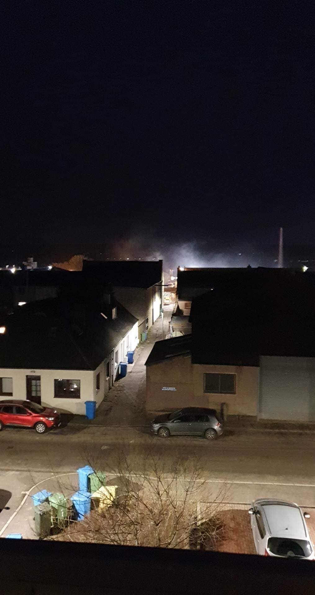 The fire captured by a resident last night. Picture: John Kennedy.