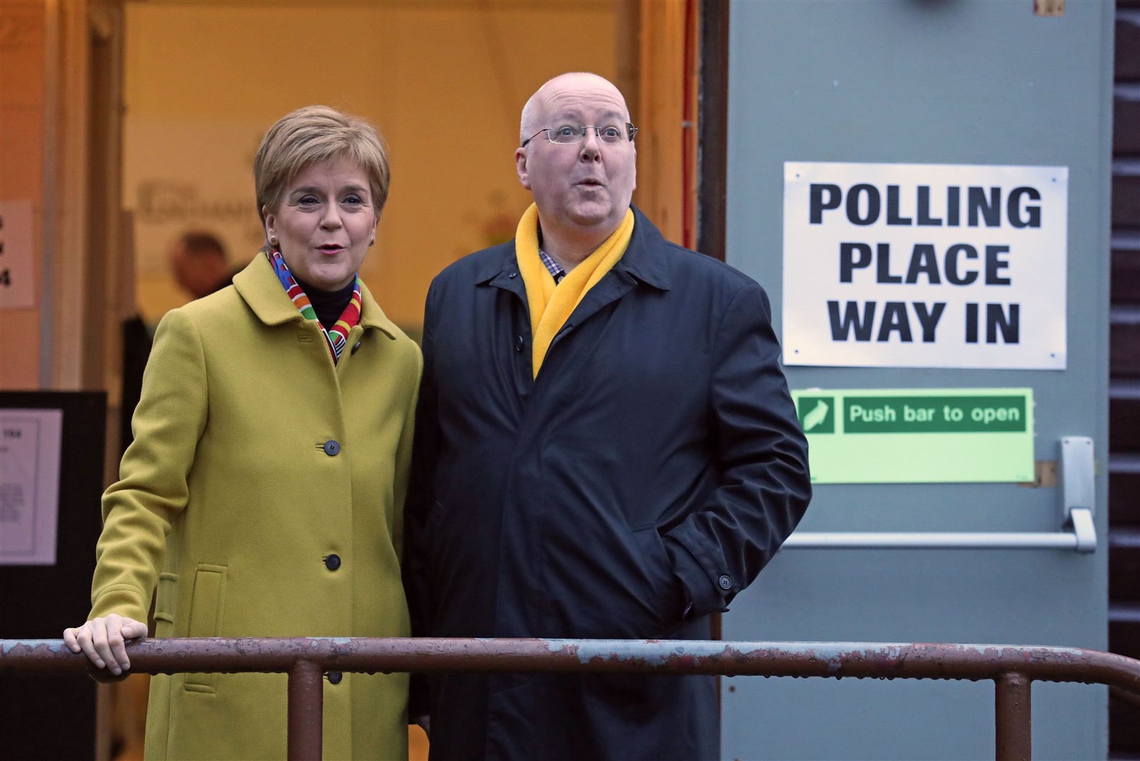 SNP leader Nicola Sturgeon with husband Peter Murrell (Andrew Milligan/PA)