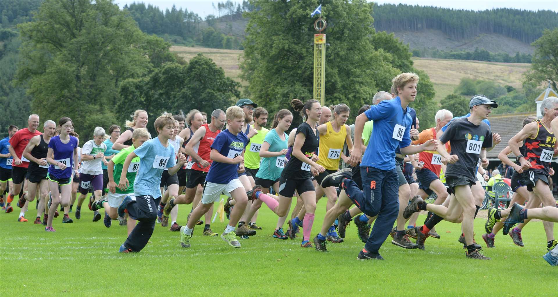 Over 100 runners took part in the hill race at the Strathpeffer Highland Gathering in 2017. Picture: Gair Fraser