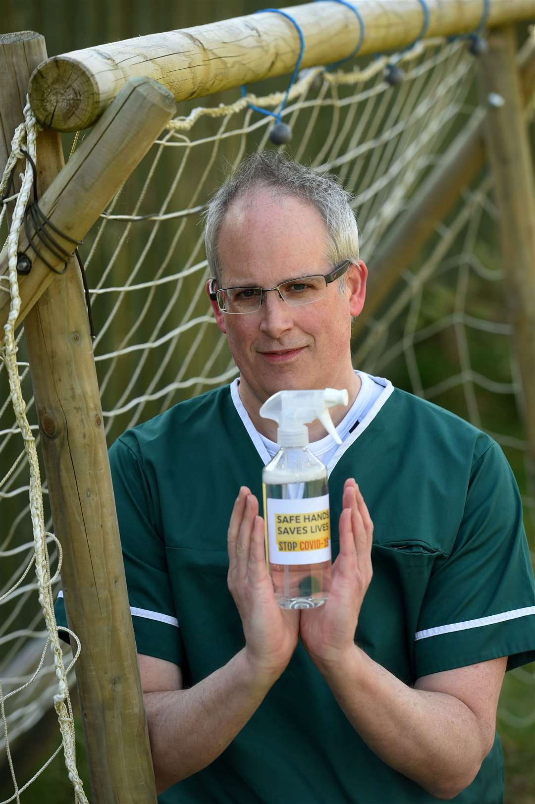 General practitioner Ross Jaffrey at the Safe Hands Saves Lives campaign launch in 2020. Photo: Callum Mackay