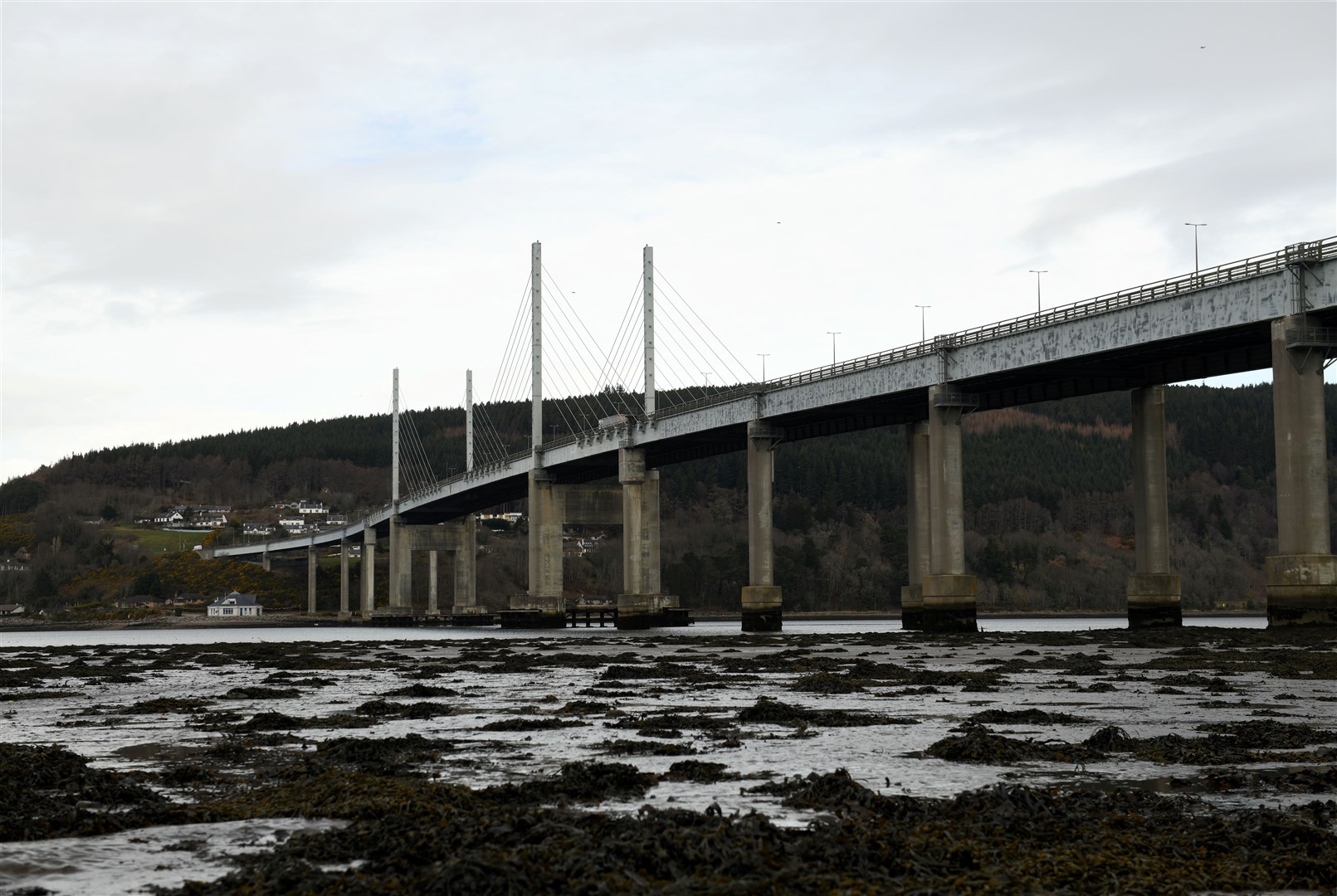 The Kessock Bridge has been closed in both directions. Picture: James Mackenzie.