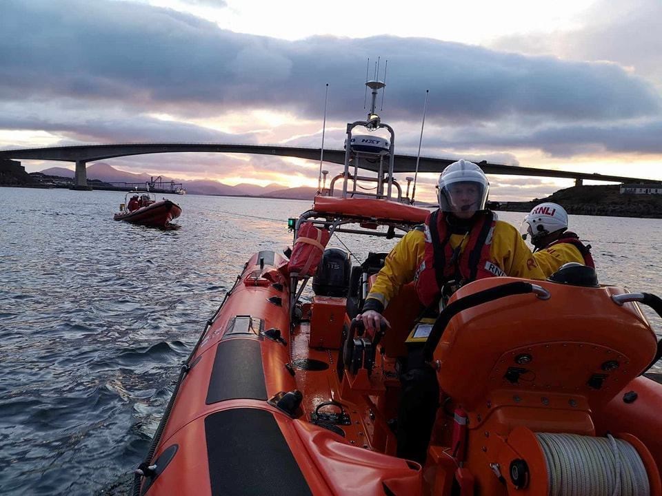 Kyle of Lochalsh RNLI polish their skills with a training exercise. Picture: Kyle RNLI Lifeboat.