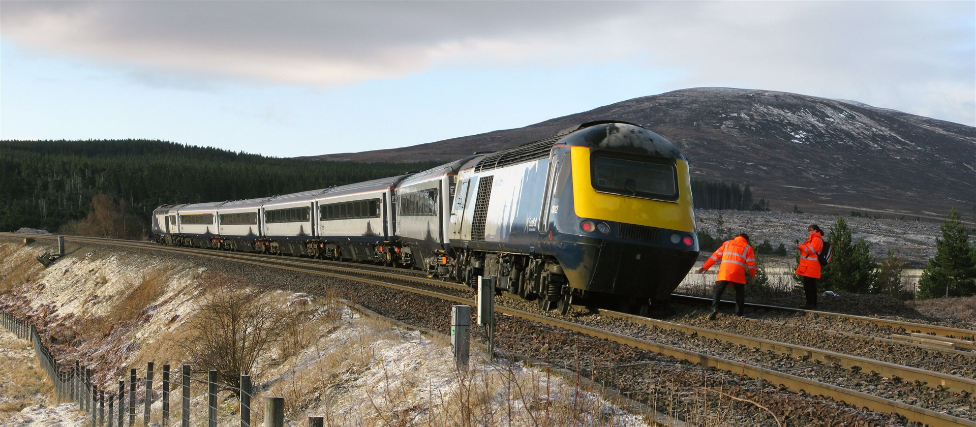 The derailed train caused major disruption to the Highland line.