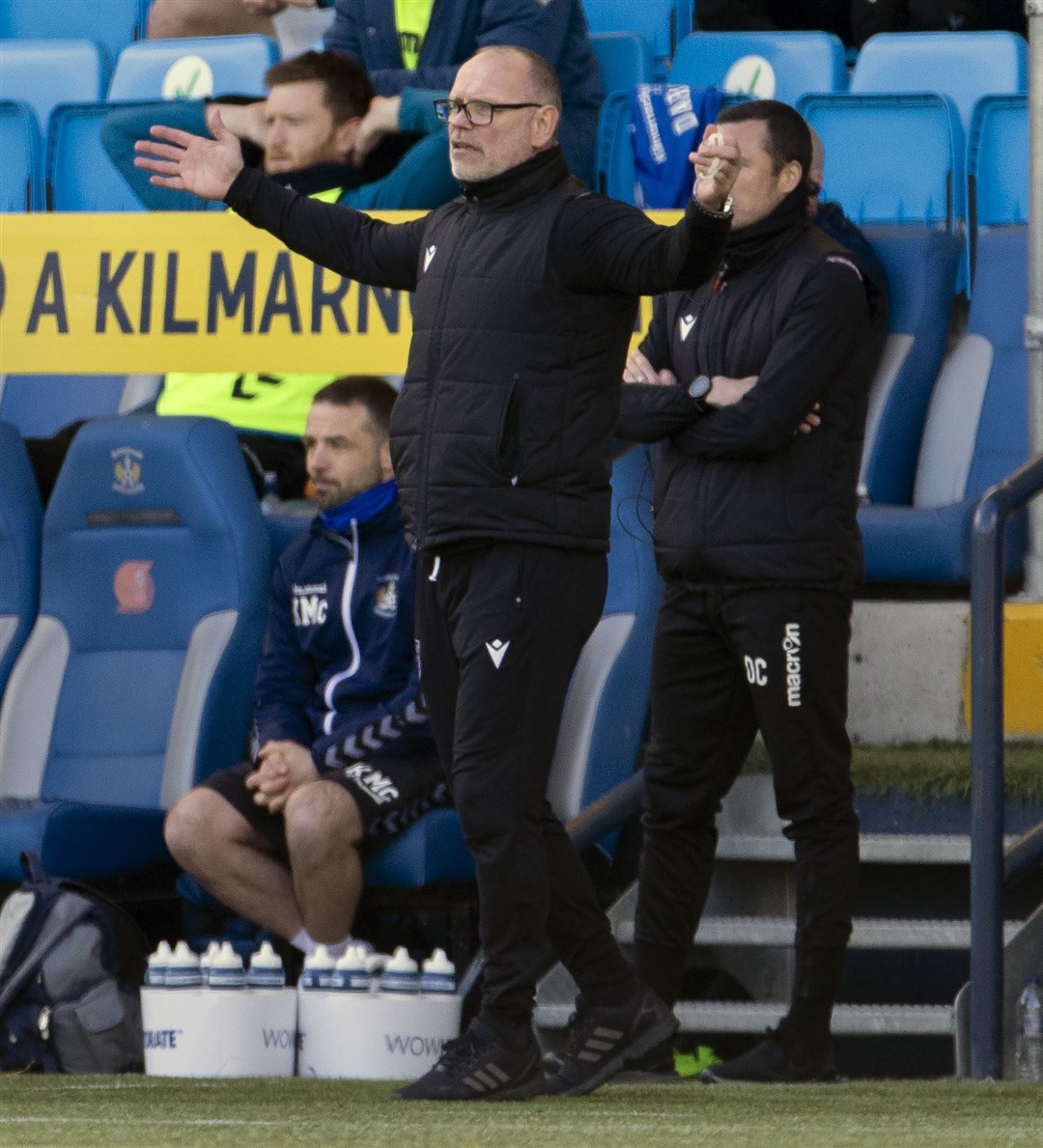 Picture - Ken Macpherson, Inverness. Kilmarnock(2) v Ross County(2). 10.04.21. Ross County manager John Hughes.