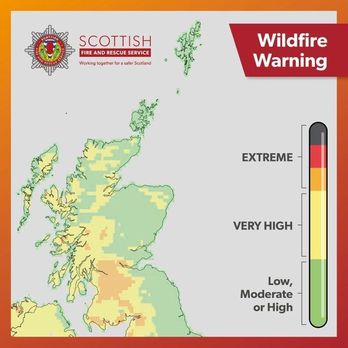 The areas at risk. Picture: Scottish Fire and Rescue Service.
