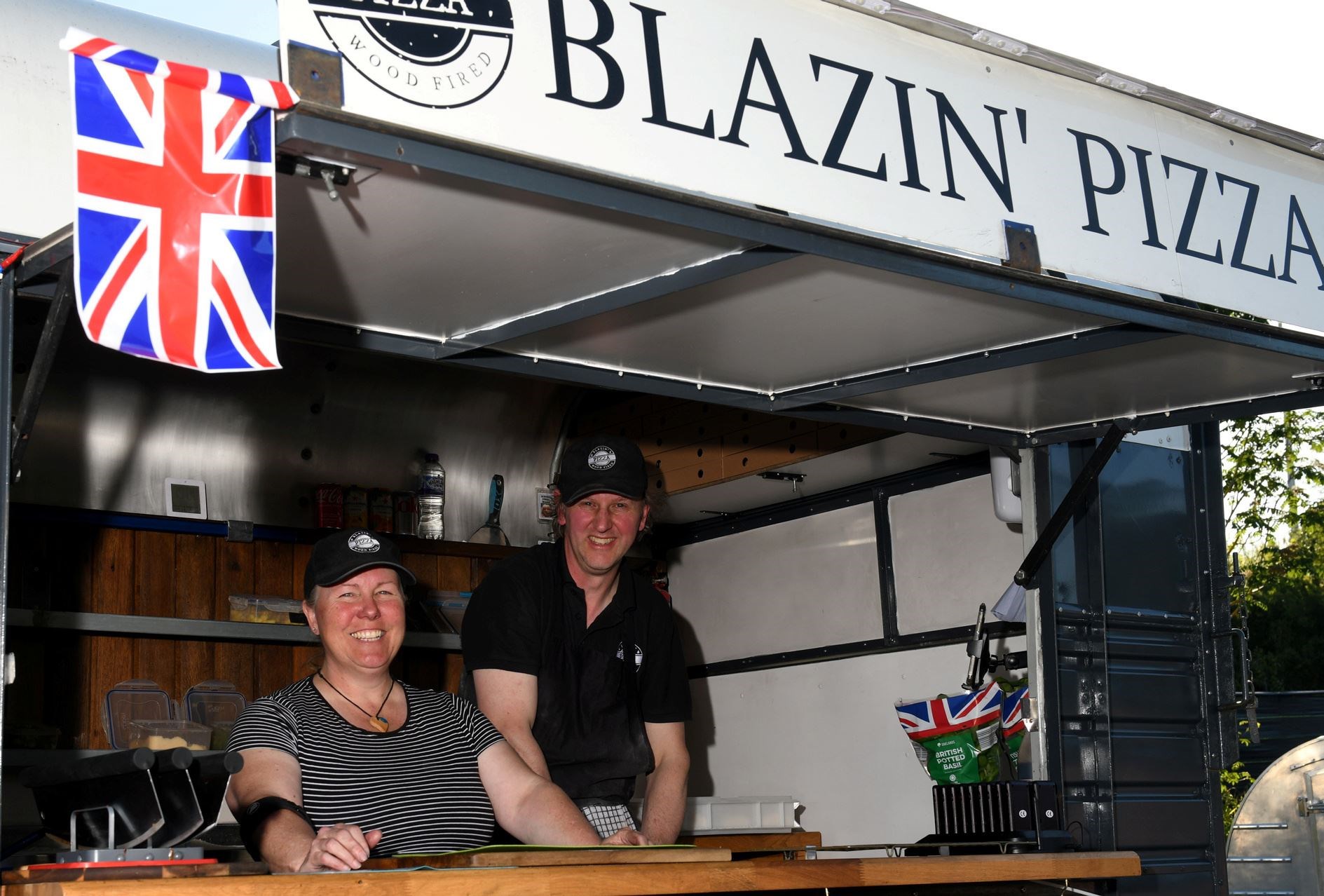Julie and Alistair Adams from Blazin' Pizza. Picture: James Mackenzie