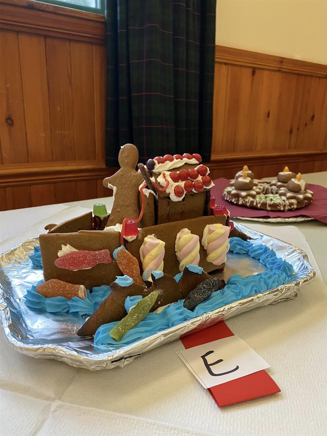 Leo Crisp Camp's gingerbread boat came 1st in the Anything But a House category.