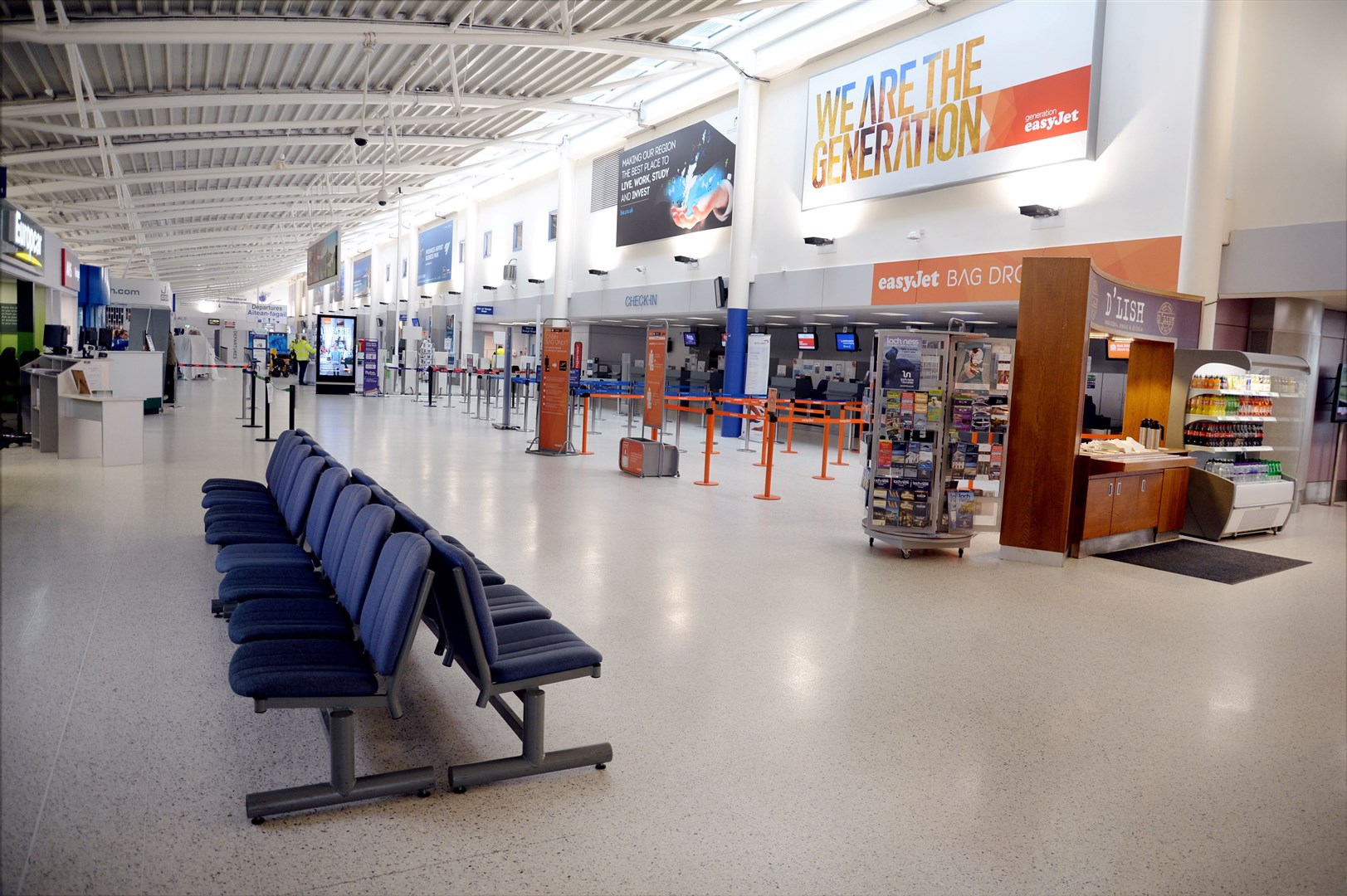 Inverness Airport was deserted today as air traffic controllers went on strike.