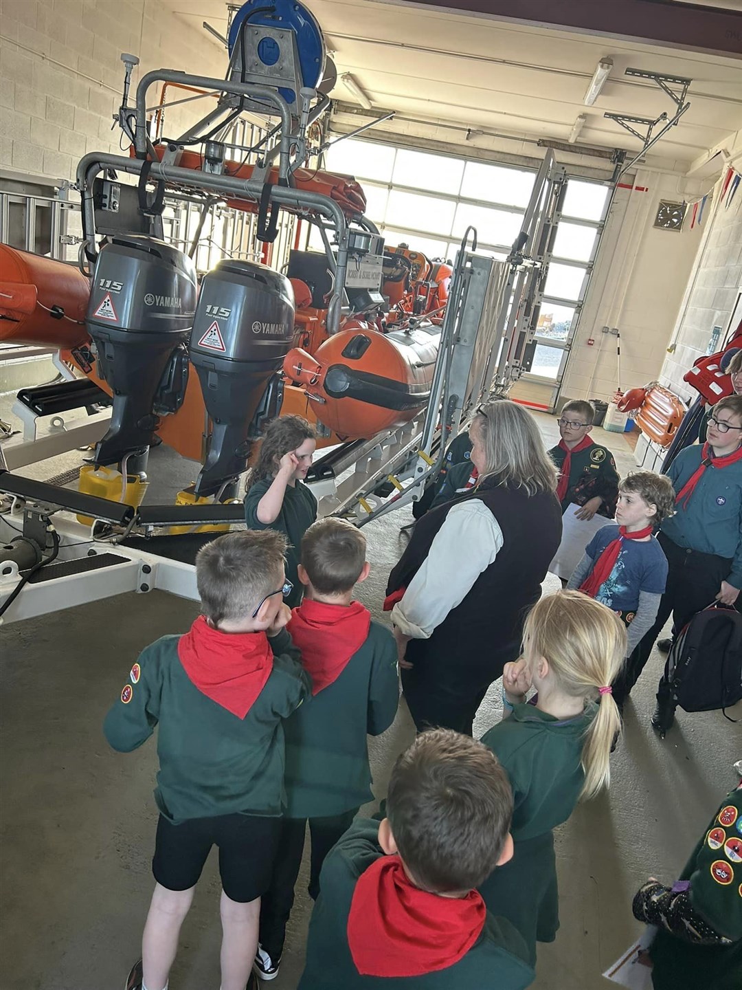 Scenes from the visit by the cubs to the RNLI's Kessock lifeboat station. Picture: RNLI.