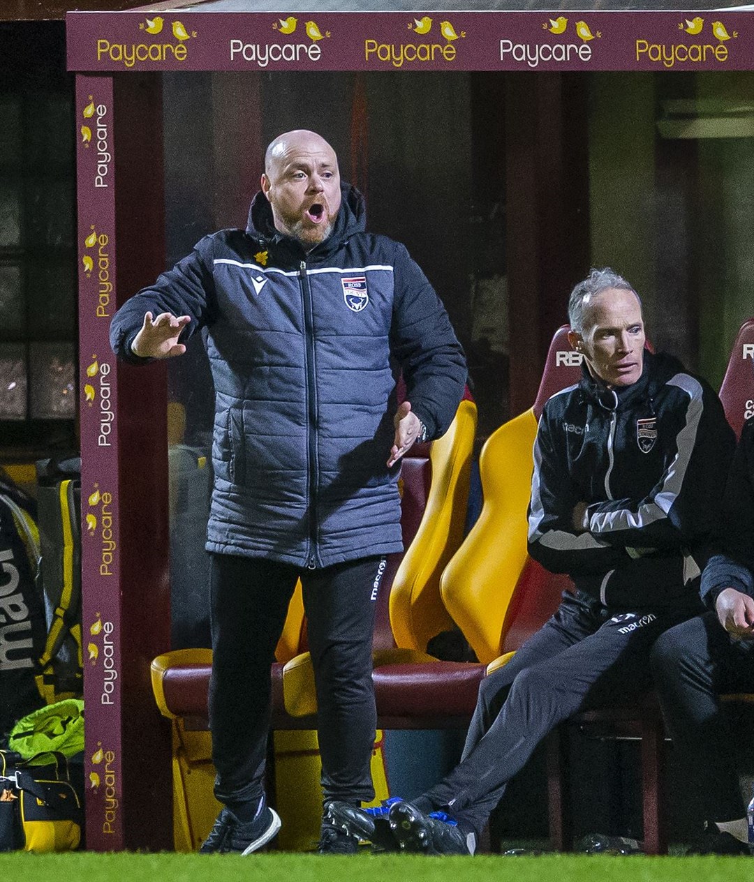 Ross County co-manager Steven Ferguson at Motherwell on Wednesday night. Picture:Andy Barr