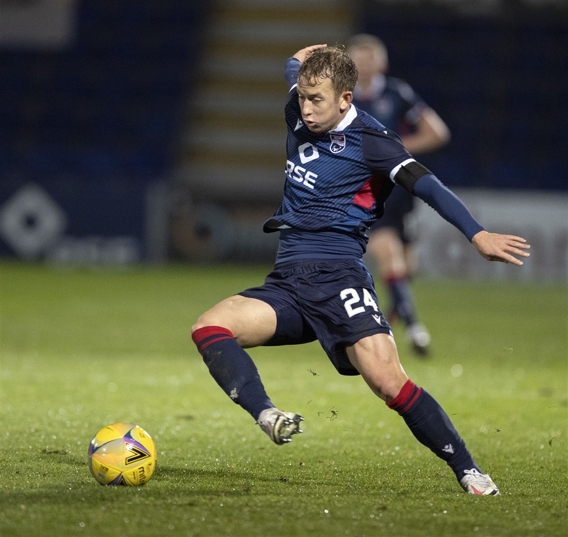 Harry Paton has been involved in all but two matches for Ross County so far this season. Picture: Ken Macpherson