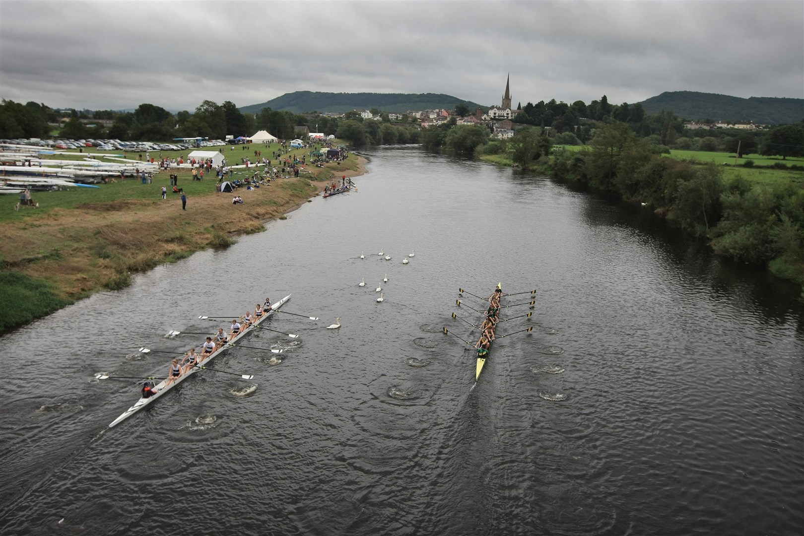 The River Wye flows for 150 miles and forms part of the border between England and Wales (David Jones/PA)