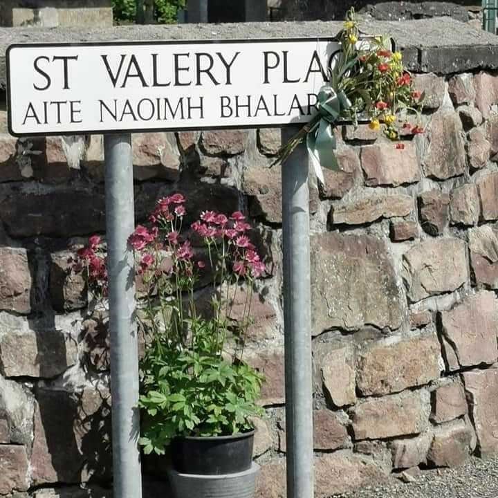 Flowers were placed as a mark of respect in Ullapool.