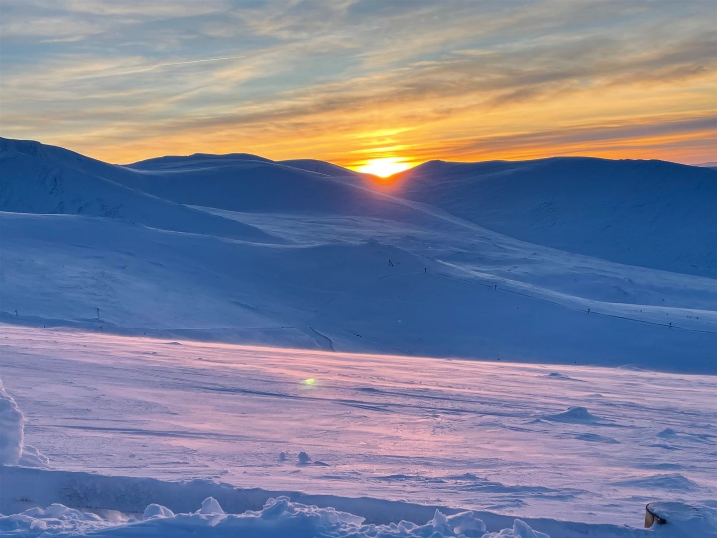 Make memories... an unforgettable sunset over the Cairngorms.