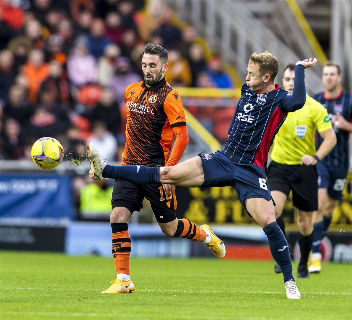 Nicky Clark was at the double to take all three points for Dundee United against Ross County. Picture: Kenny Ramsay