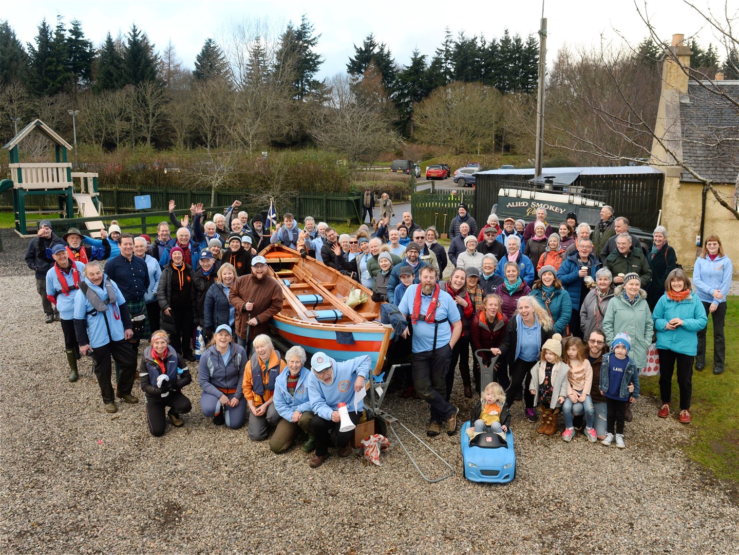 There was a large turnout for the launch at Fowlis Ferry. Picture Gary Anthony.
