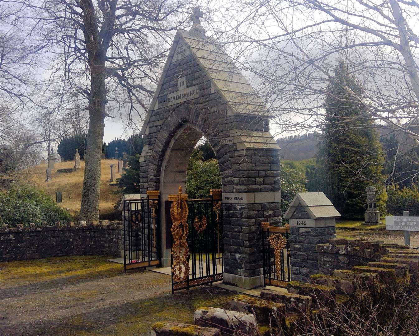 The gate at Fodderty Cemetery.