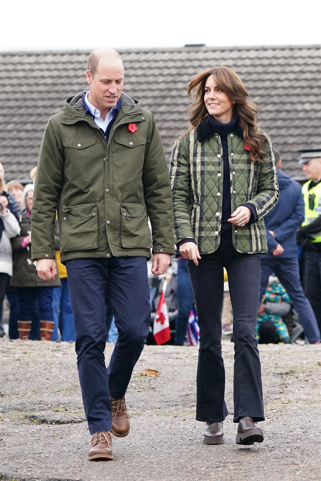 The couple were dressed casually for the visit (Jane Barlow/PA)