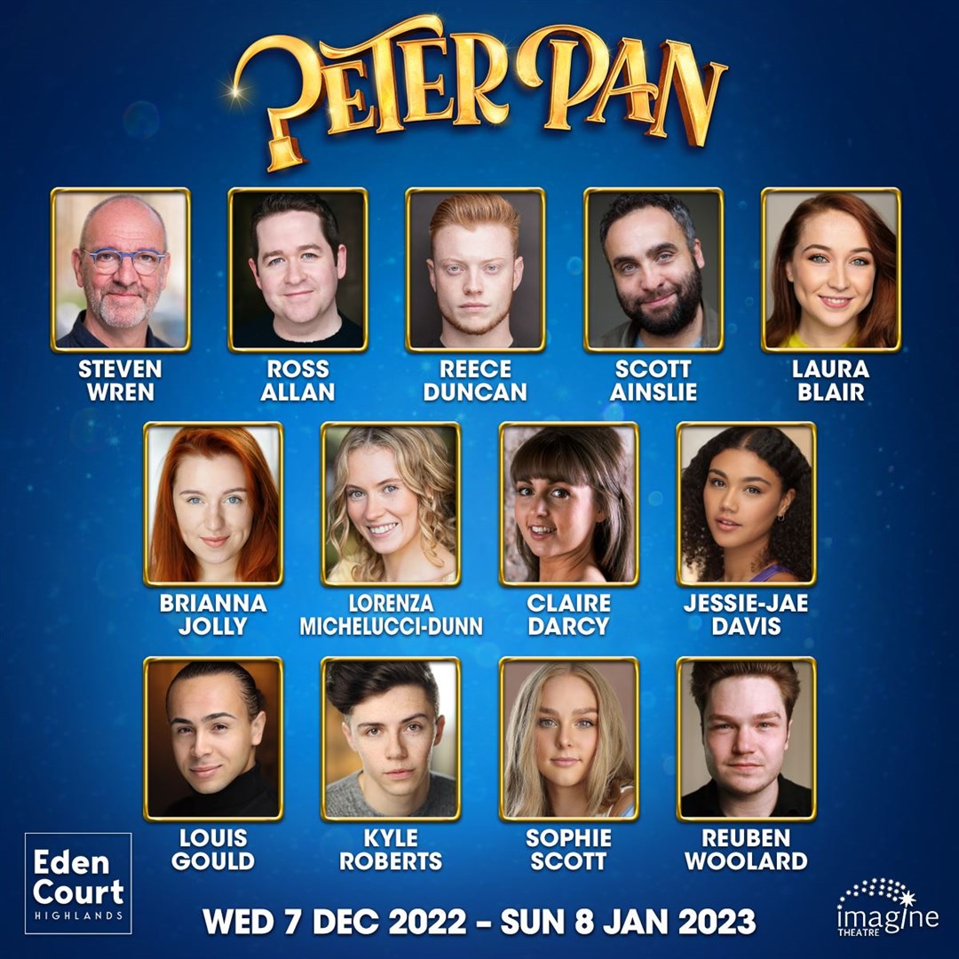 Cast members in this year's Eden Court panto Peter Pan.