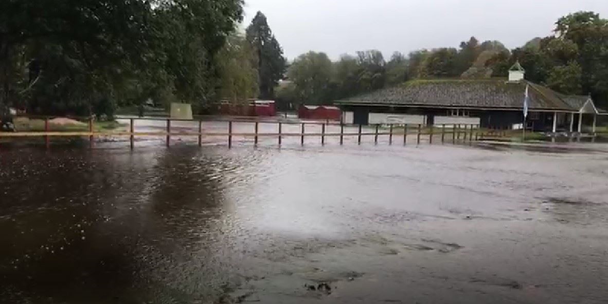 Flooding has caused more misery around Castle Leod on the outskirts of Strathpeffer again today.
