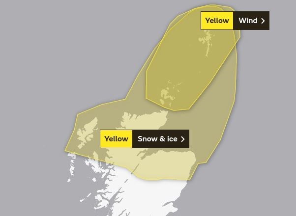 The area covered by the new warning. Picture: Met Office.