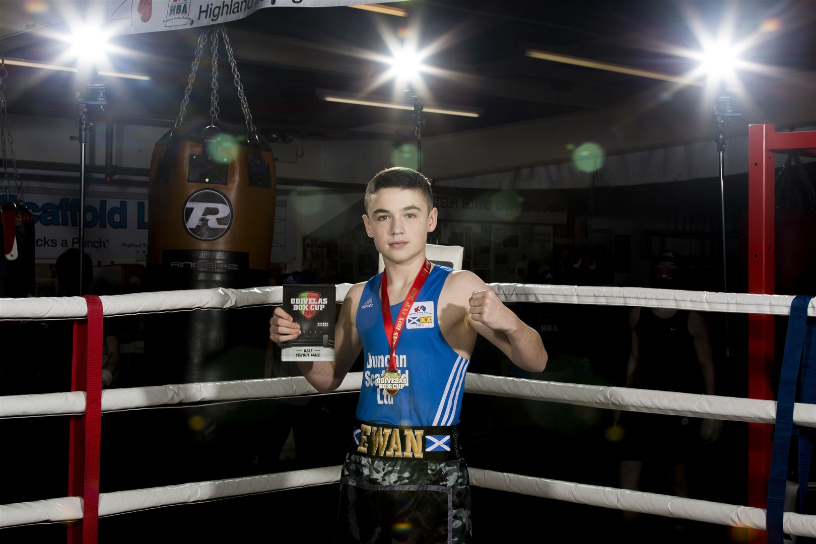 Highland Boxing Academy teenager Ewan Gliniecki won gold in the Odivelas Box Cup in Portugal, also being named best schoolboy at the competition. Picture: David Rothnie