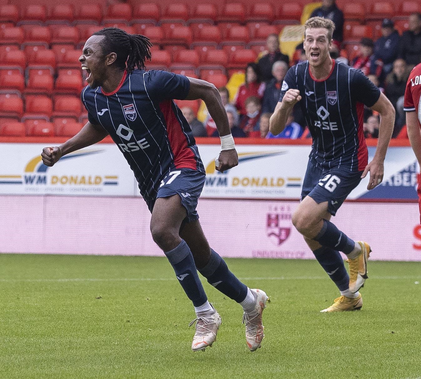 Regan Charles-Cook scored twice as Ross County dominated Dundee at Dens Park. Picture: Ken Macpherson