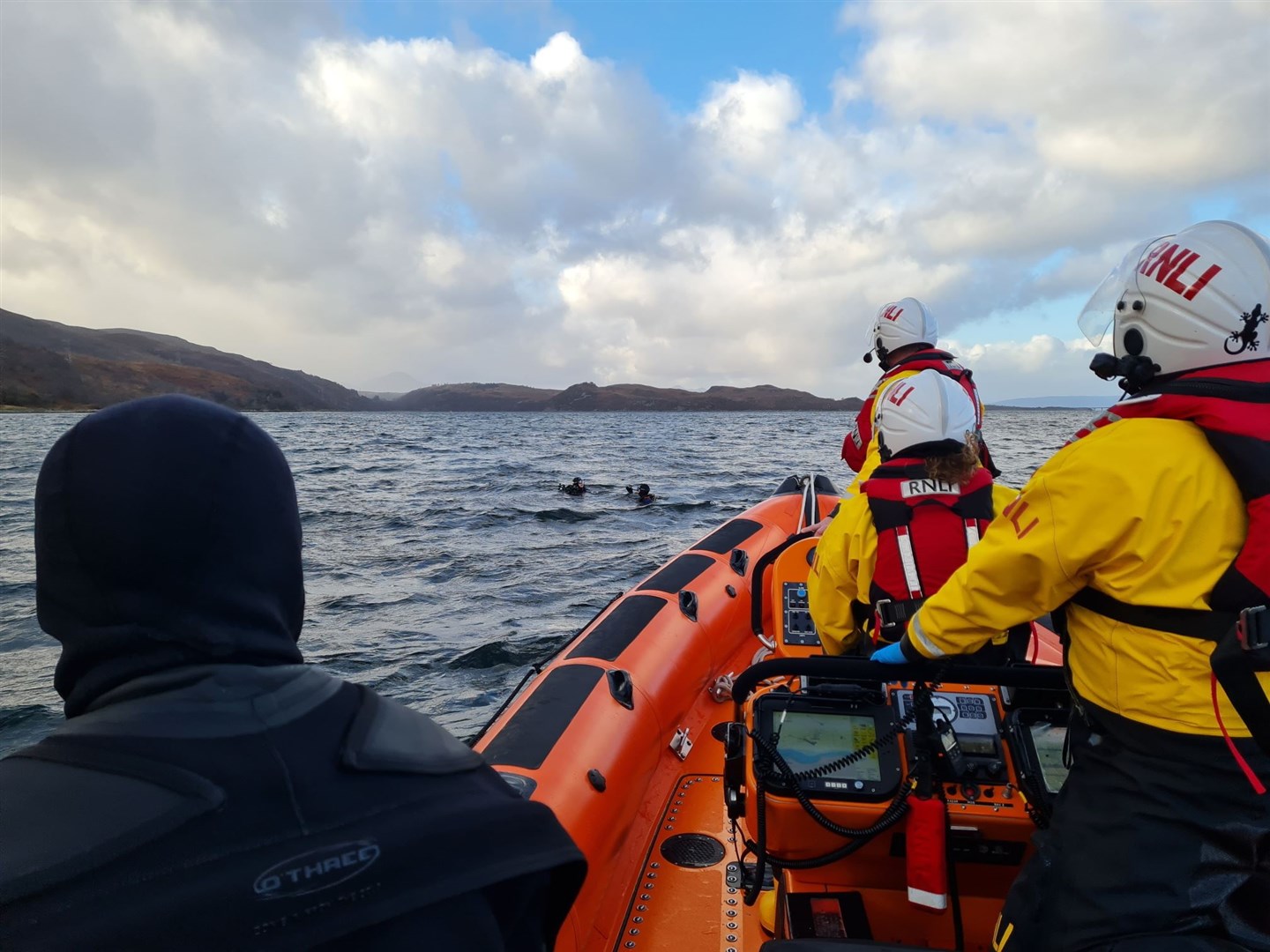 Divers in the water. Picture: Kyle RNLI