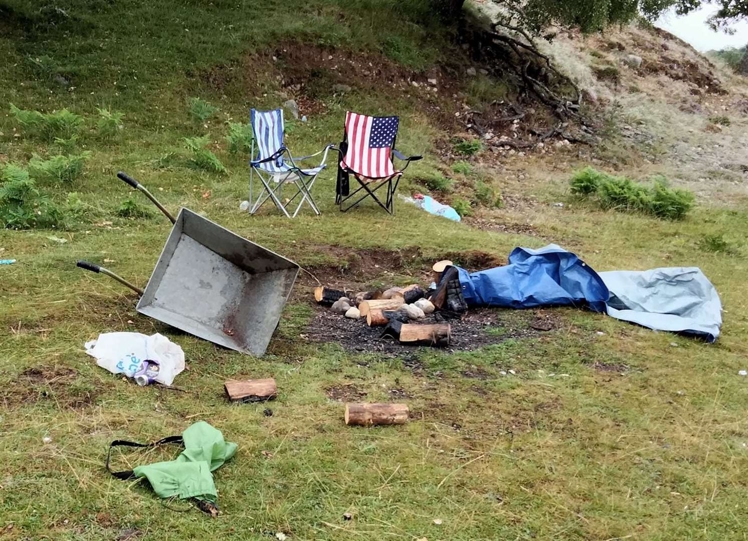 Dirty camping can be one consequence of high visitor pressures in rural parts of the Highlands