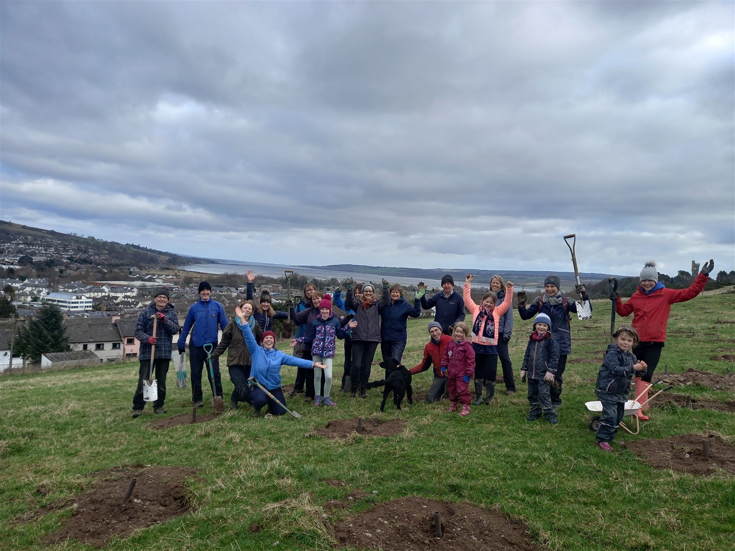 Dingwall Community Woodland is working to rewild a field on the hillside west of the town for community use.