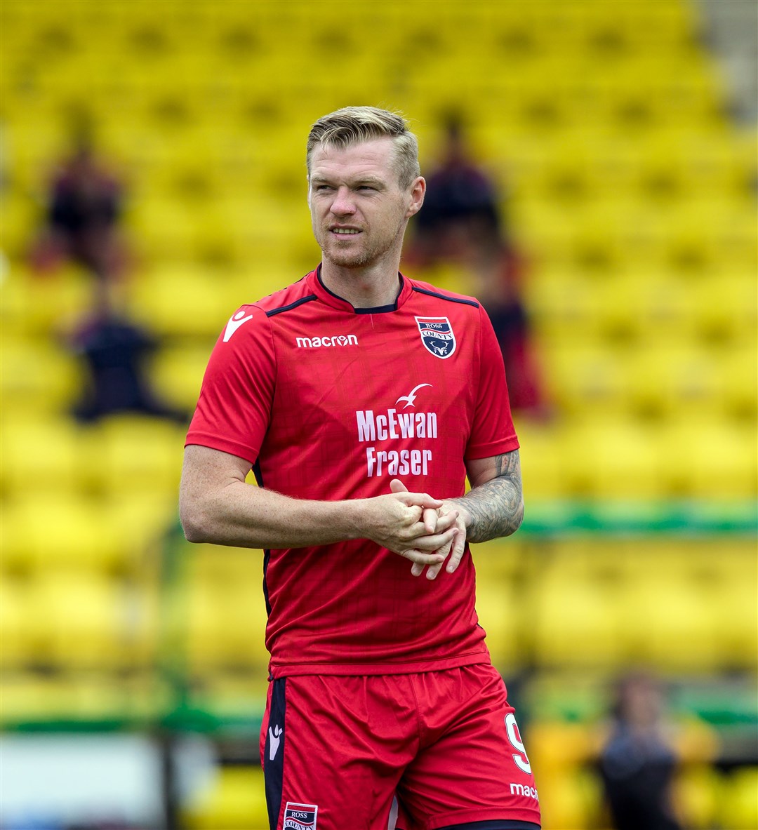 Billy Mckay could be in line to return from injury for Ross County. Pictures: Ken Macpherson