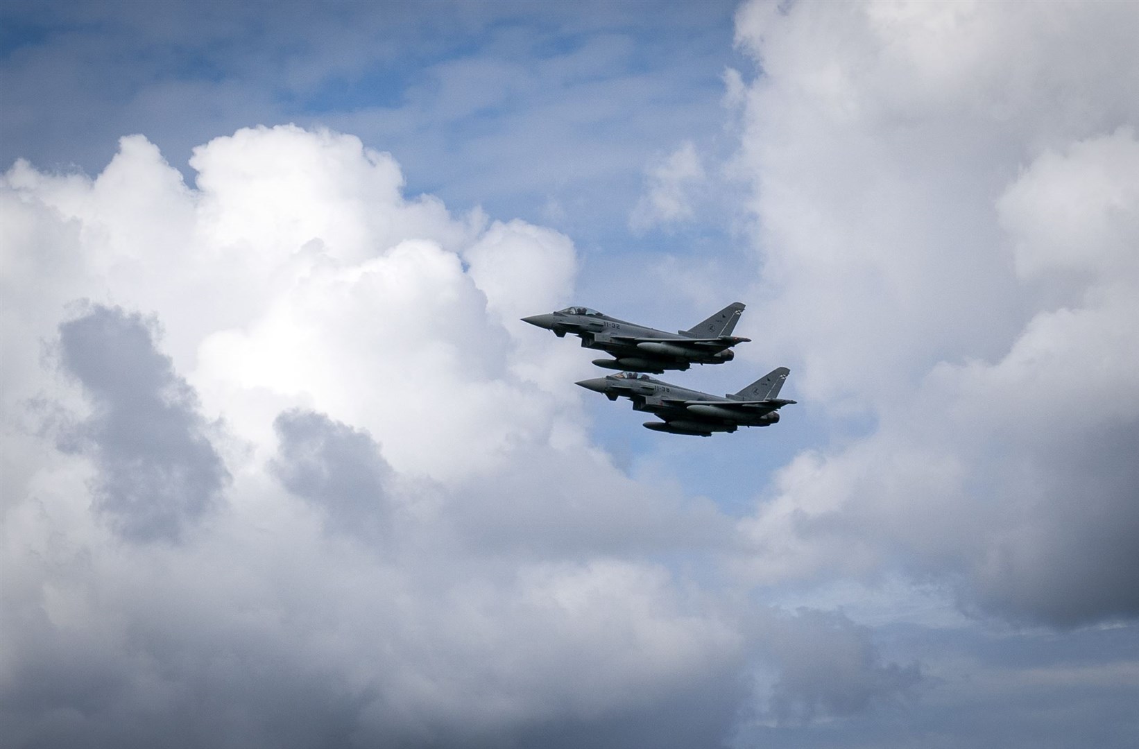 The RAF’s Typhoon force consisted of 137 aircraft in seven squadrons as of February 2023 (Jane Barlow/PA)