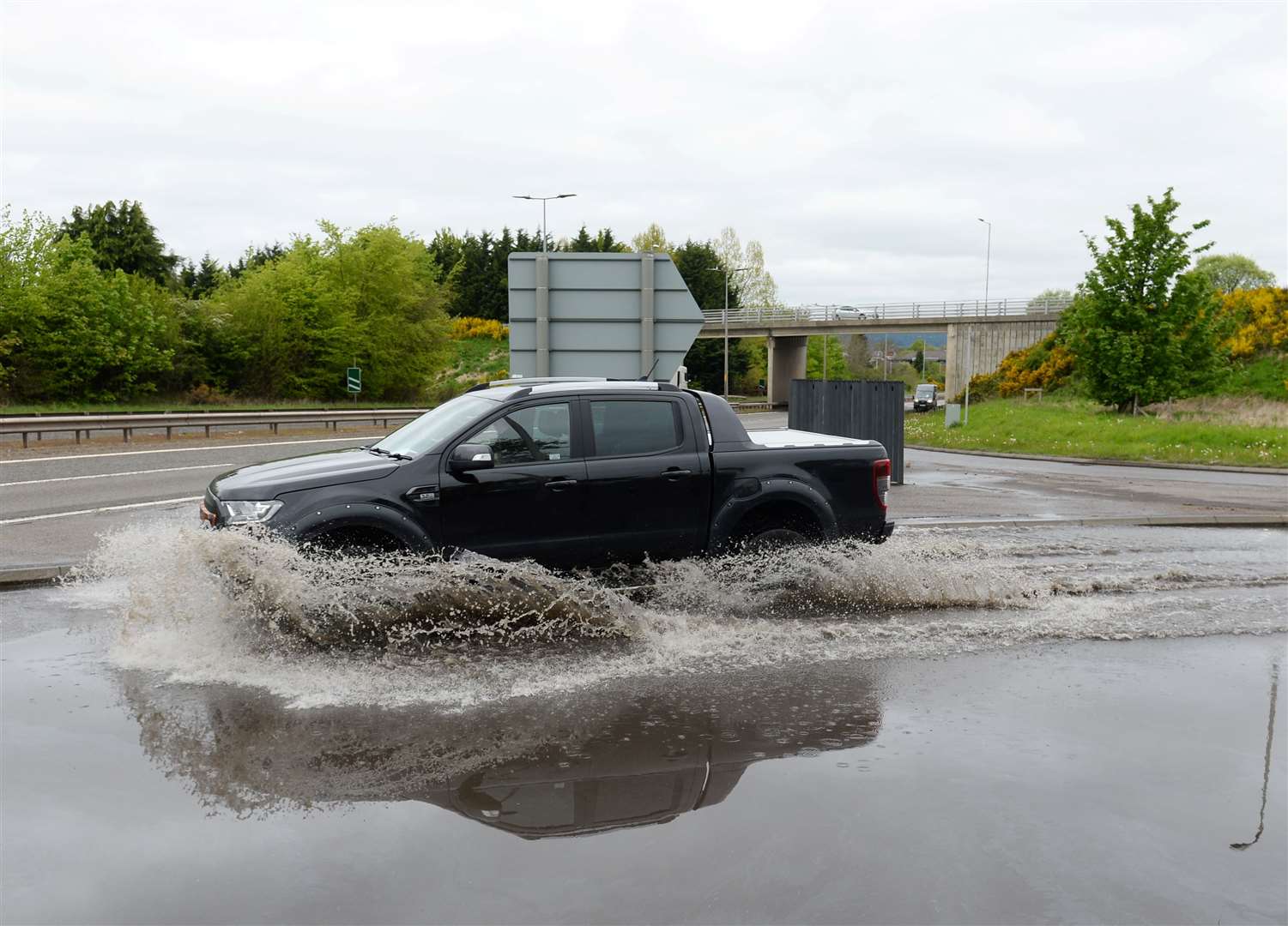 Flooding last year on the slip road to the A9 from Culloden Road.