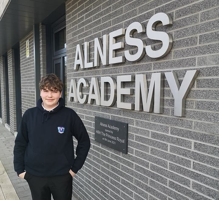 Member of Scottish Youth Parliament and Alness Academy pupil, Jamie Dickson. Picture: Alness Academy.