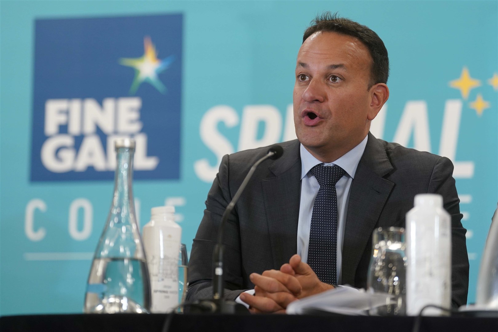 Taoiseach Leo Varadkar during a Fine Gael special conference at the Glenroyal Hotel, Maynooth, Co Kildare (Brian Lawless/PA)