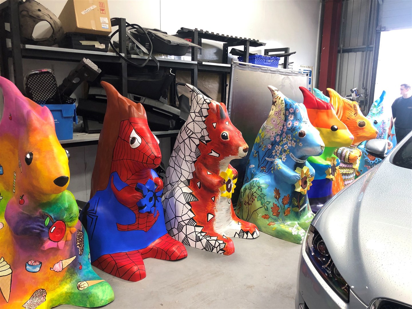 The squirrels have been individually designed and painted by a team of artists.
